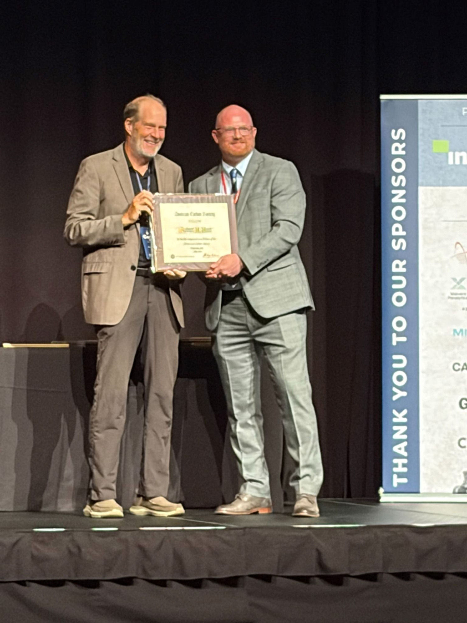 Robert Hurt accepts Fellow of American Carbon Society award 2026