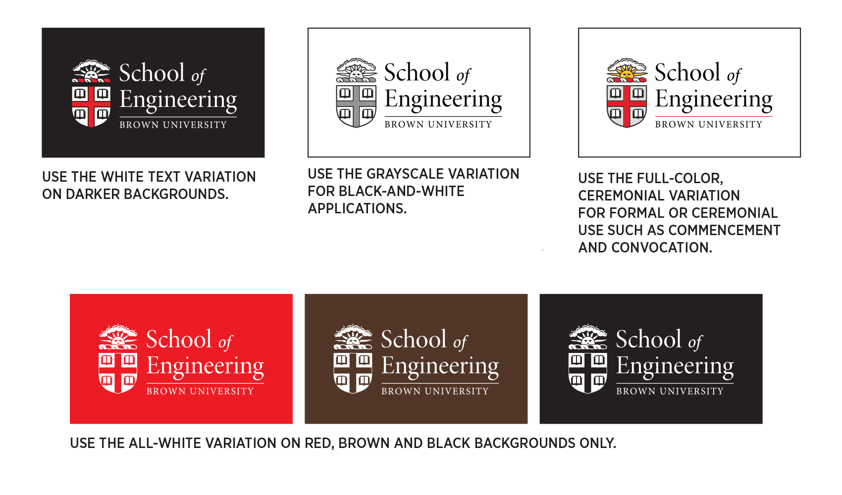 School of Engineering Logo Variations