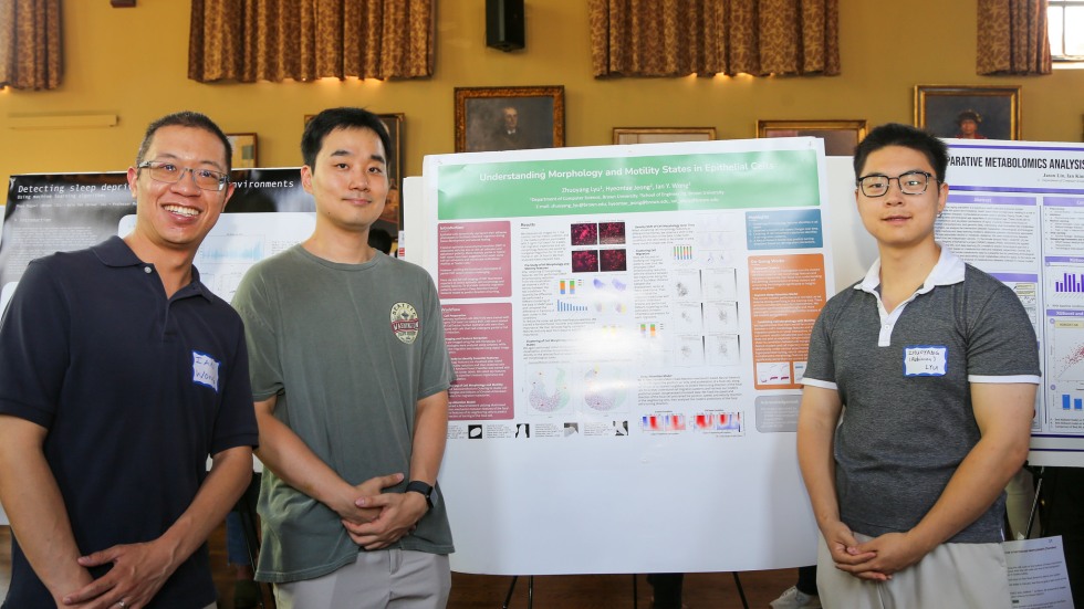 Associate Professor Ian Wong, postdoc Hyeontae Jeong and Zhuoyang Lyu ’25