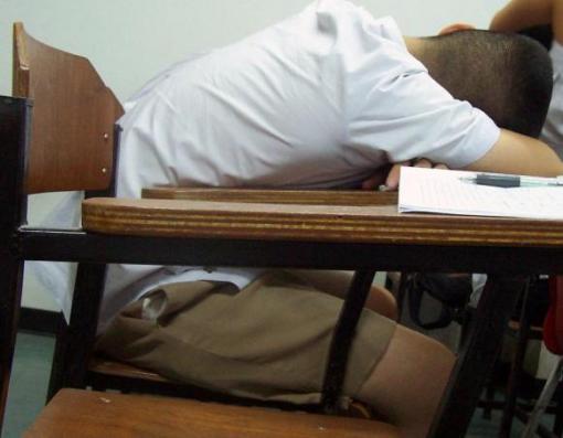 Asleep in class